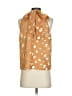 Waverly Grey 100% Polyester Gold Sleeveless Blouse Size XS - photo 2