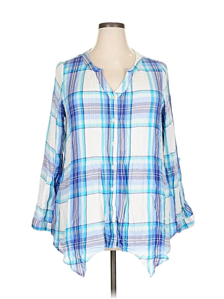 Pre-owned Indigo 3/4 Sleeve Blouse In Blue