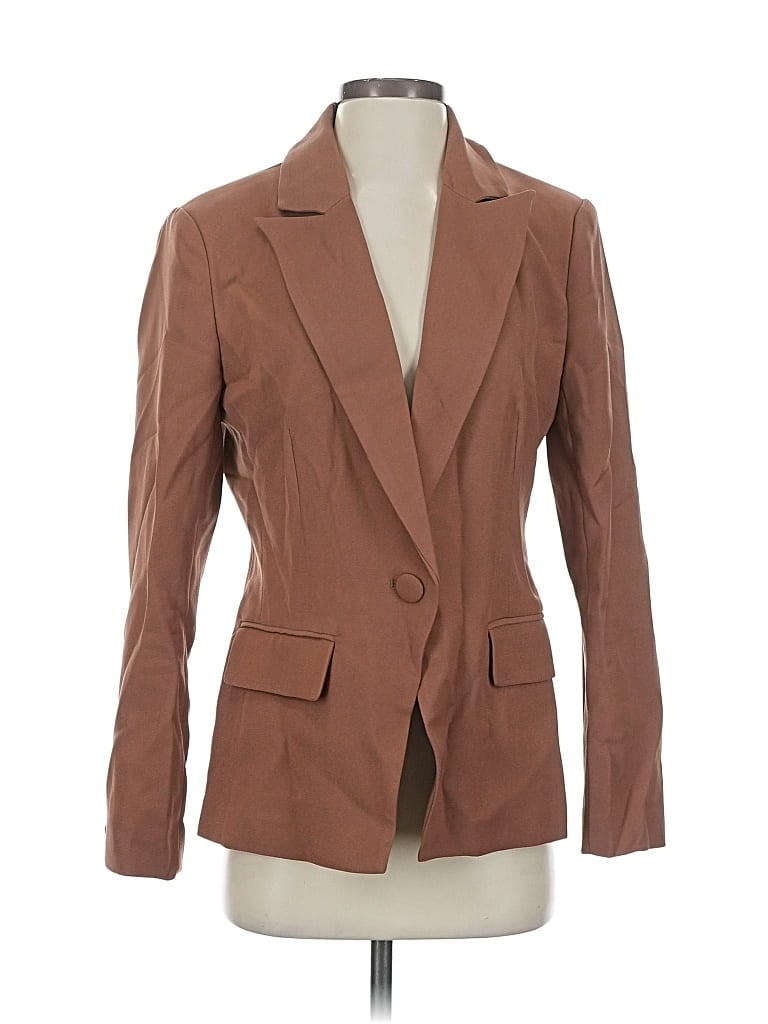 Pre-owned Fashion Nova Blazer Jacket In Brown