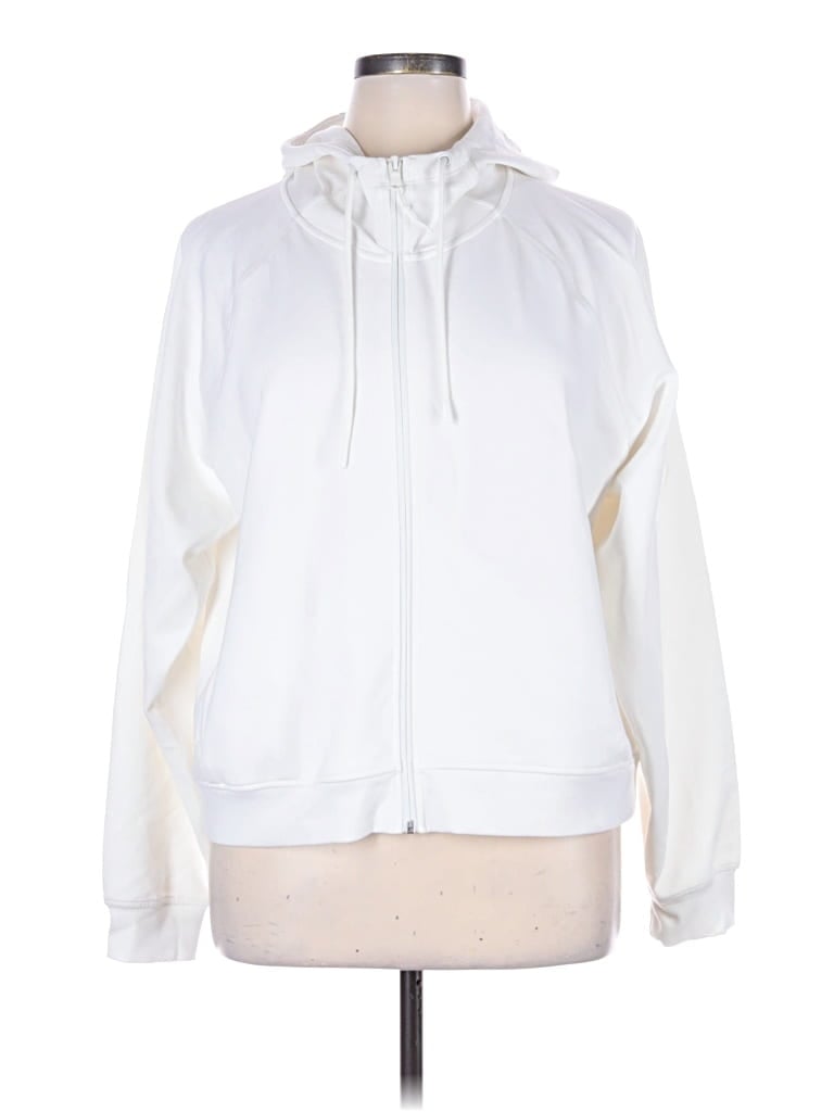 Pre-owned Active By Old Navy Track Jacket In White