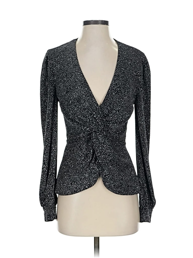 Pre-owned Simkhai Long Sleeve Blouse In Gray