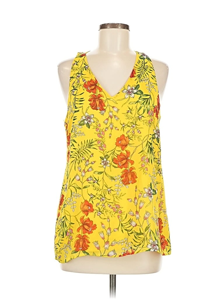Pre-owned Monteau Sleeveless Blouse In Yellow