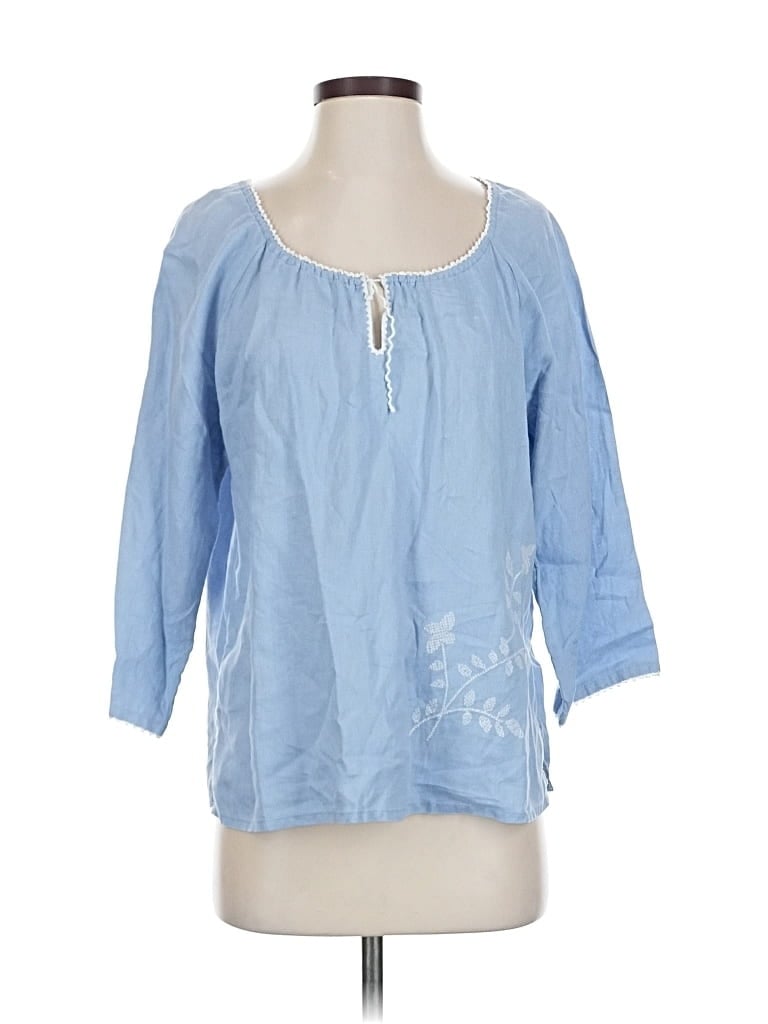 Click to view more detailed imagery on our partner's website Pre-owned Jjill 3/4 Sleeve T-shirt In Blue