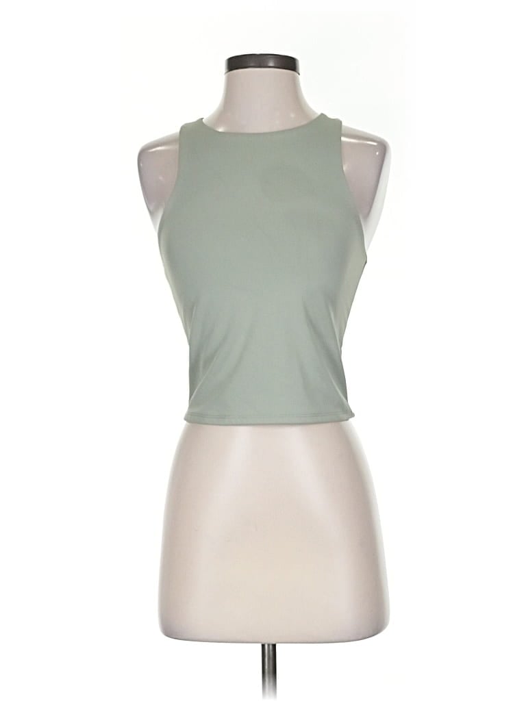 Pre-owned Express Tank Top Green Halter Neckline Tops