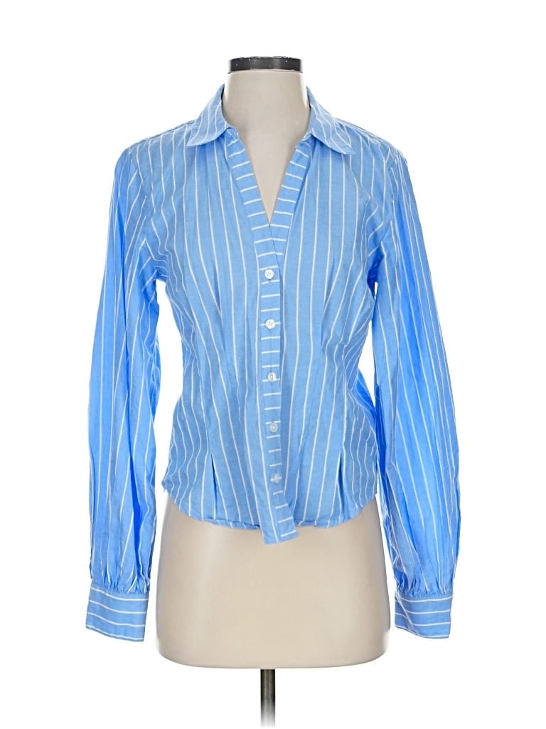 Pre-owned Joe's Jeans Long Sleeve Blouse In Blue