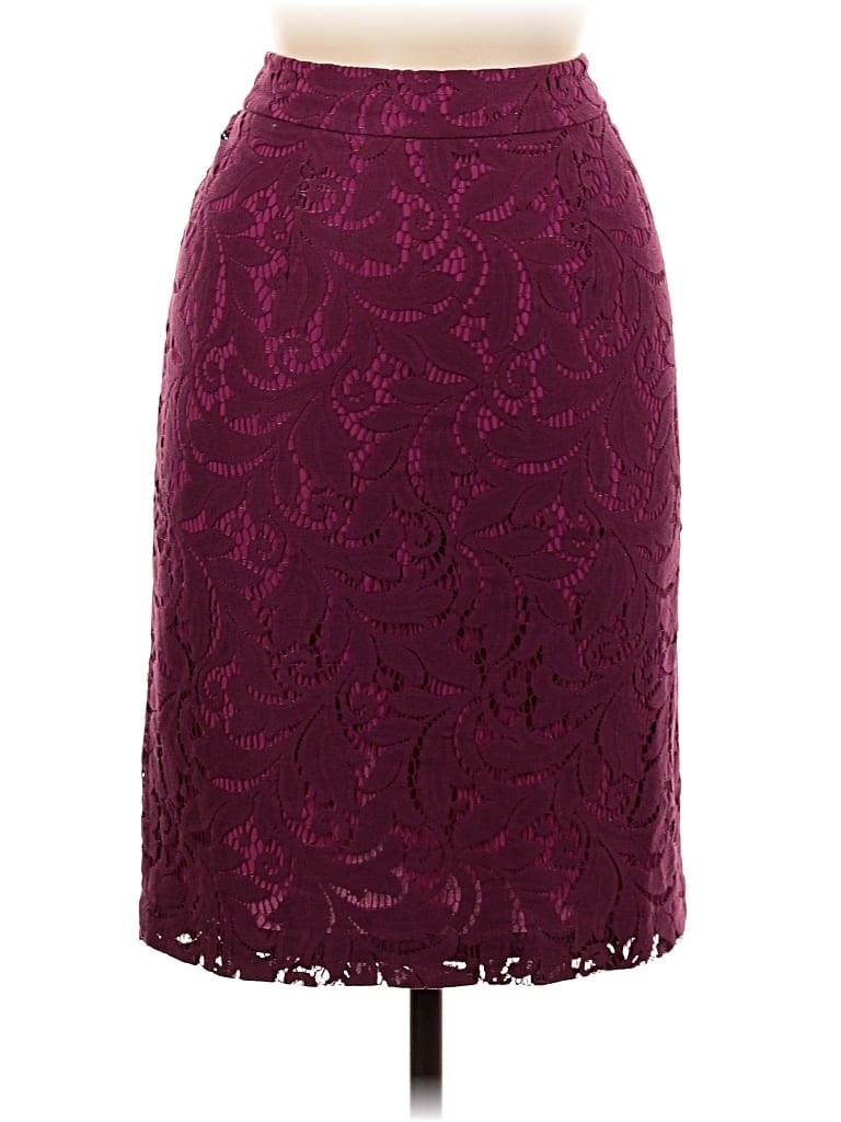 Pre-owned Cabi Formal Skirt In Burgundy