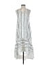 3.1 Phillip Lim 100% Polyester Stripes Silver Casual Dress Size 2 - photo 1