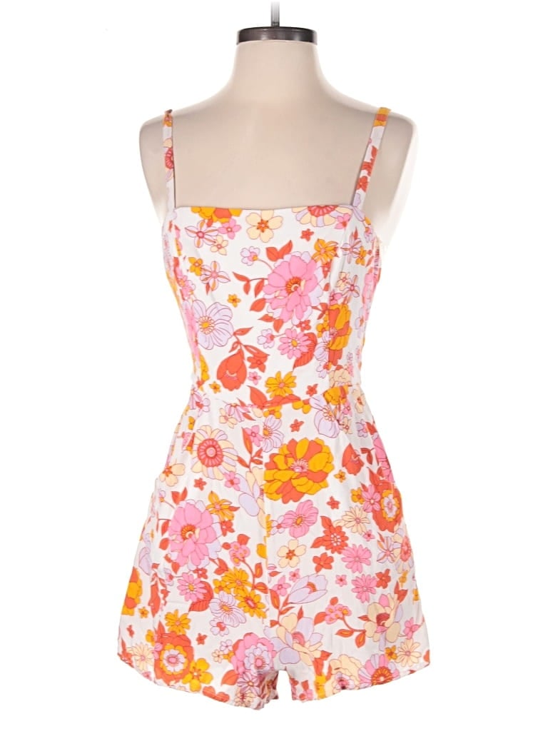 Pre-owned Midnight Doll Romper In Orange