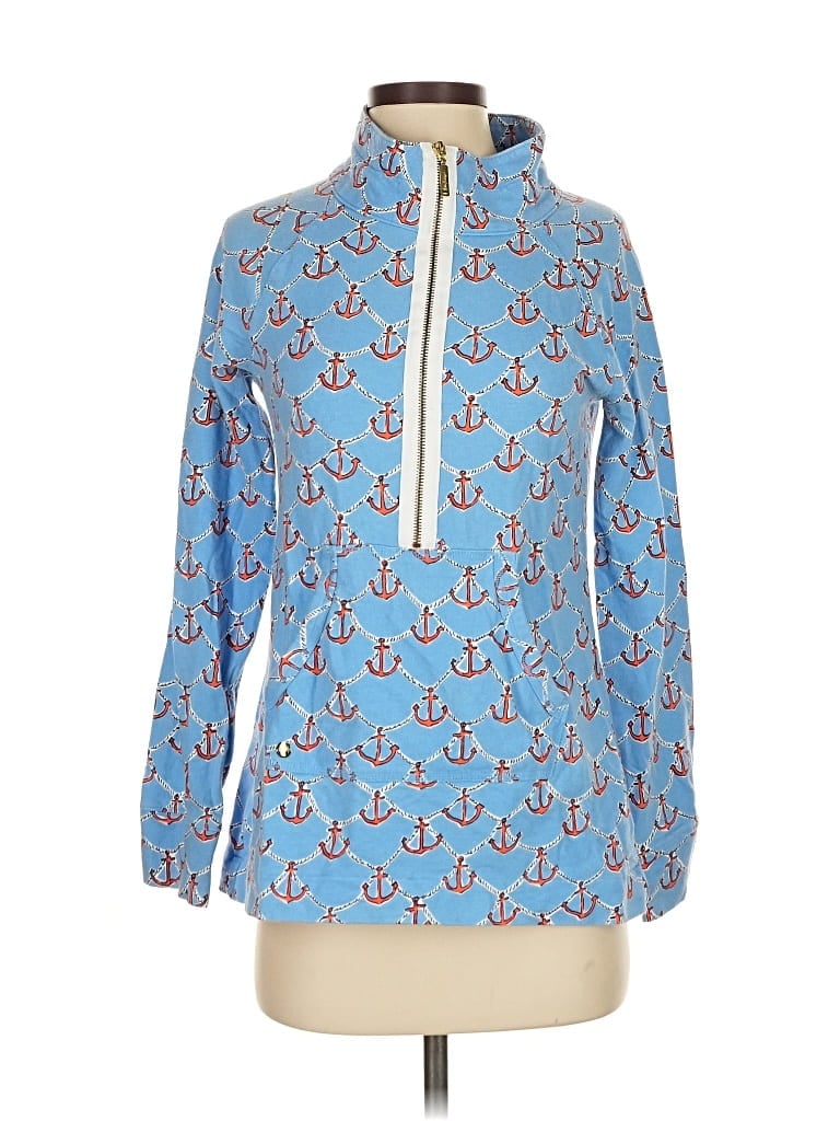 Pre-owned Lilly Pulitzer Windbreaker Jacket In Blue