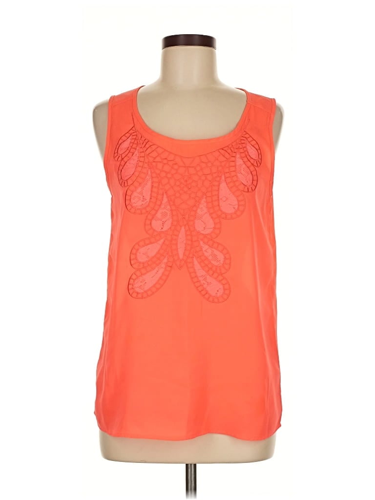 Pre-owned Jun & Ivy Sleeveless Blouse In Orange