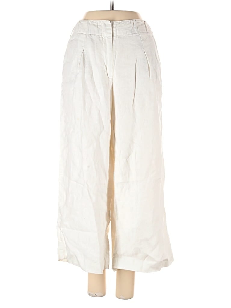 Pre-owned Garnet Hill Linen Pants In White