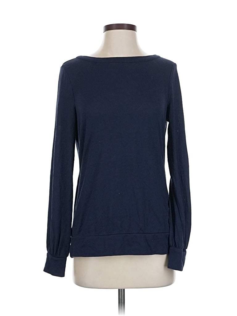 Pre-owned Ann Taylor Loft Long Sleeve T-shirt In Blue