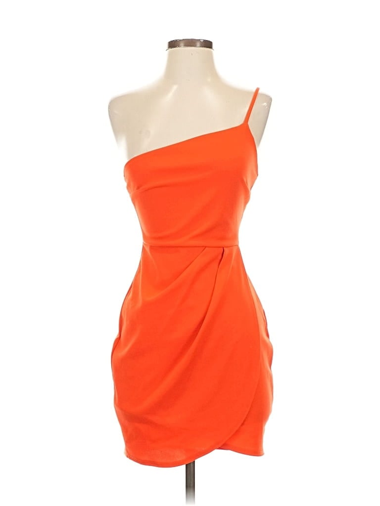 Pre-owned Blue Blush Cocktail Dress In Orange