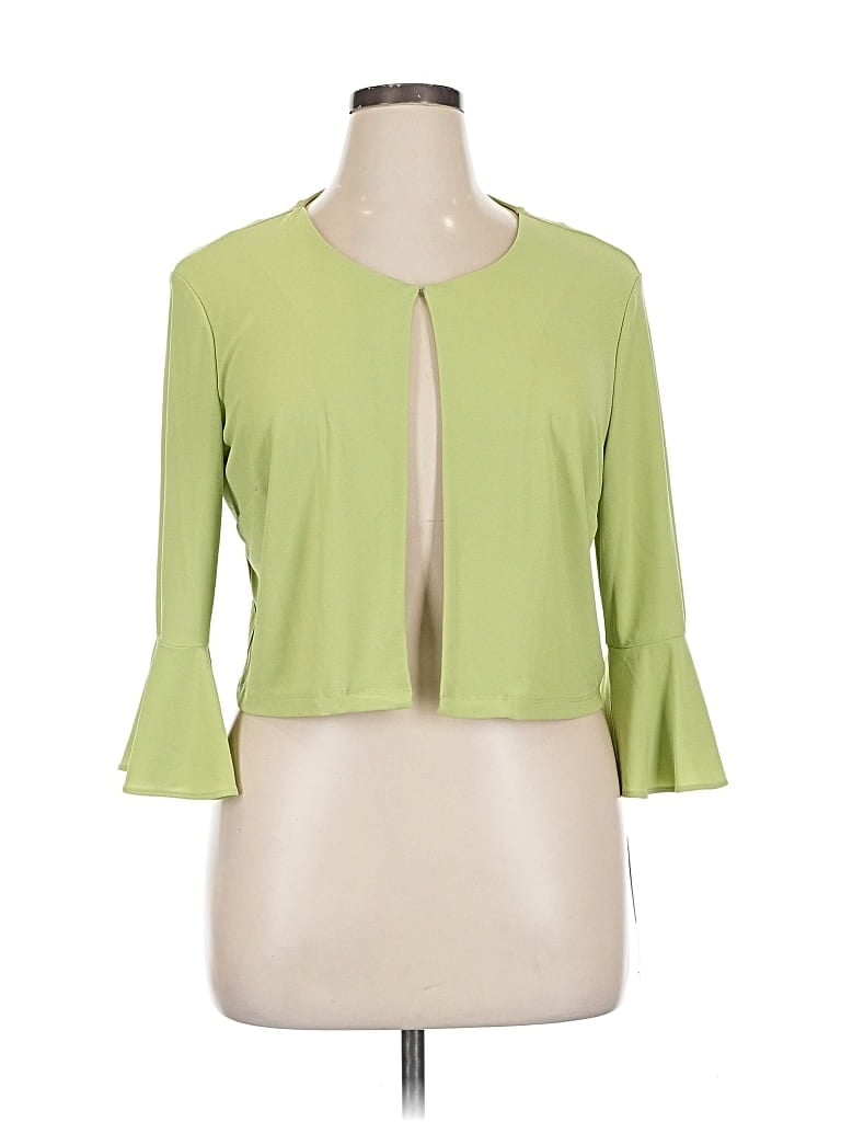 Perceptions 3/4 Sleeve Blouse In Green