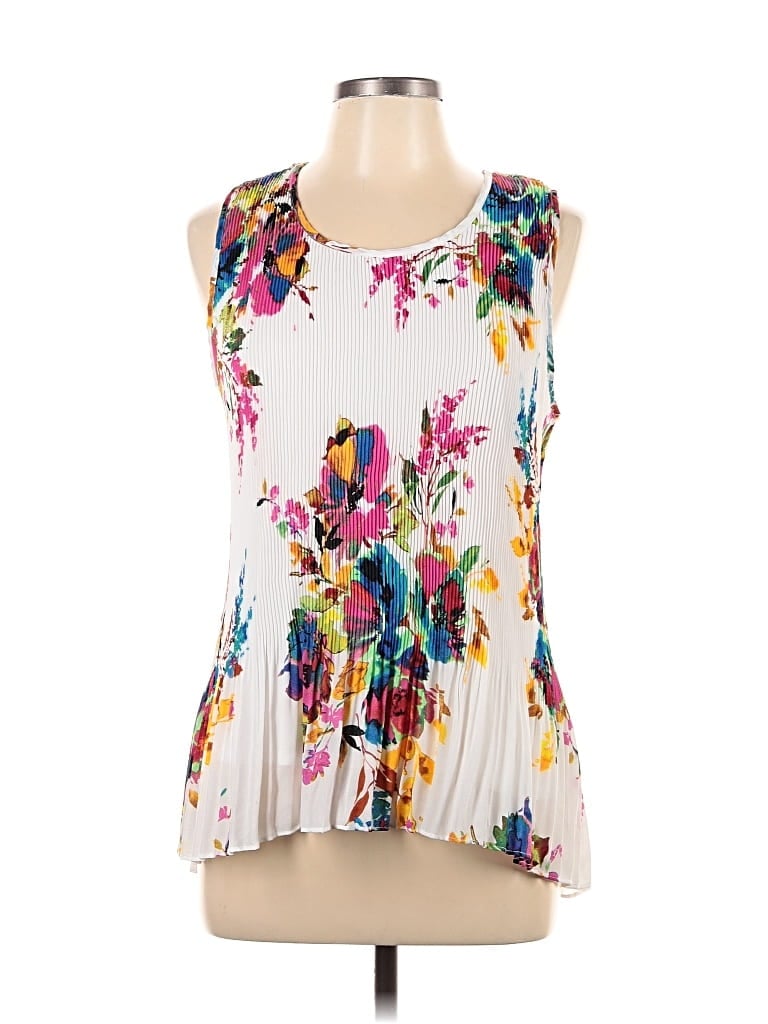 CABLE & GAUGE Pre-owned Sleeveless Blouse In White