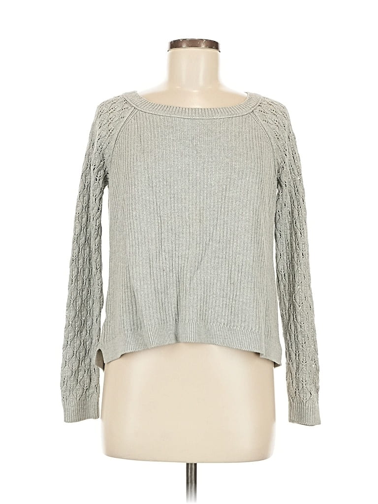 Pre-owned Ann Taylor Loft Pullover Sweater In Gray