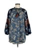Cato 100% Polyester Blue 3/4 Sleeve Blouse Size M - photo 1