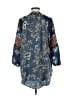 Cato 100% Polyester Blue 3/4 Sleeve Blouse Size M - photo 2