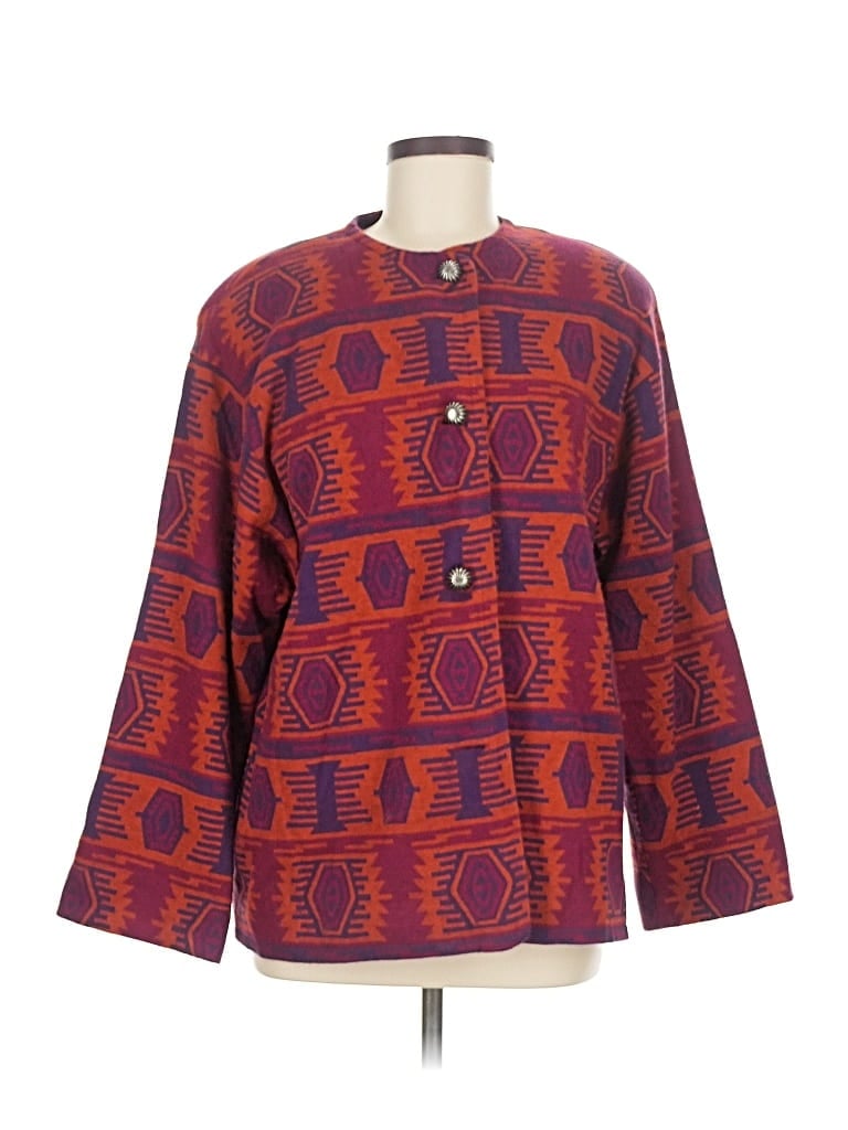 Pre-owned Assorted Brands Blazer Jacket In Orange