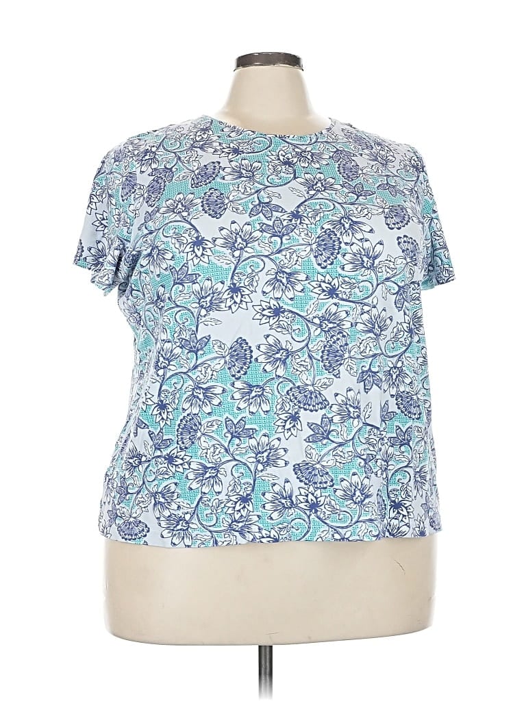 Pre-owned Croft & Barrow Short Sleeve T-shirt In Blue