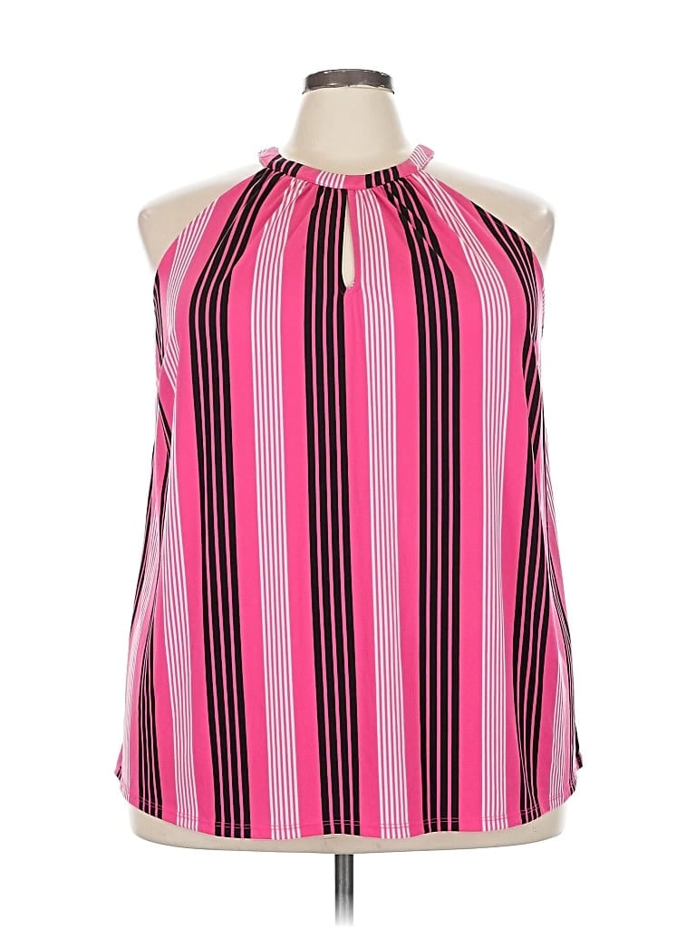 Pre-owned Lane Bryant Sleeveless Blouse In Pink