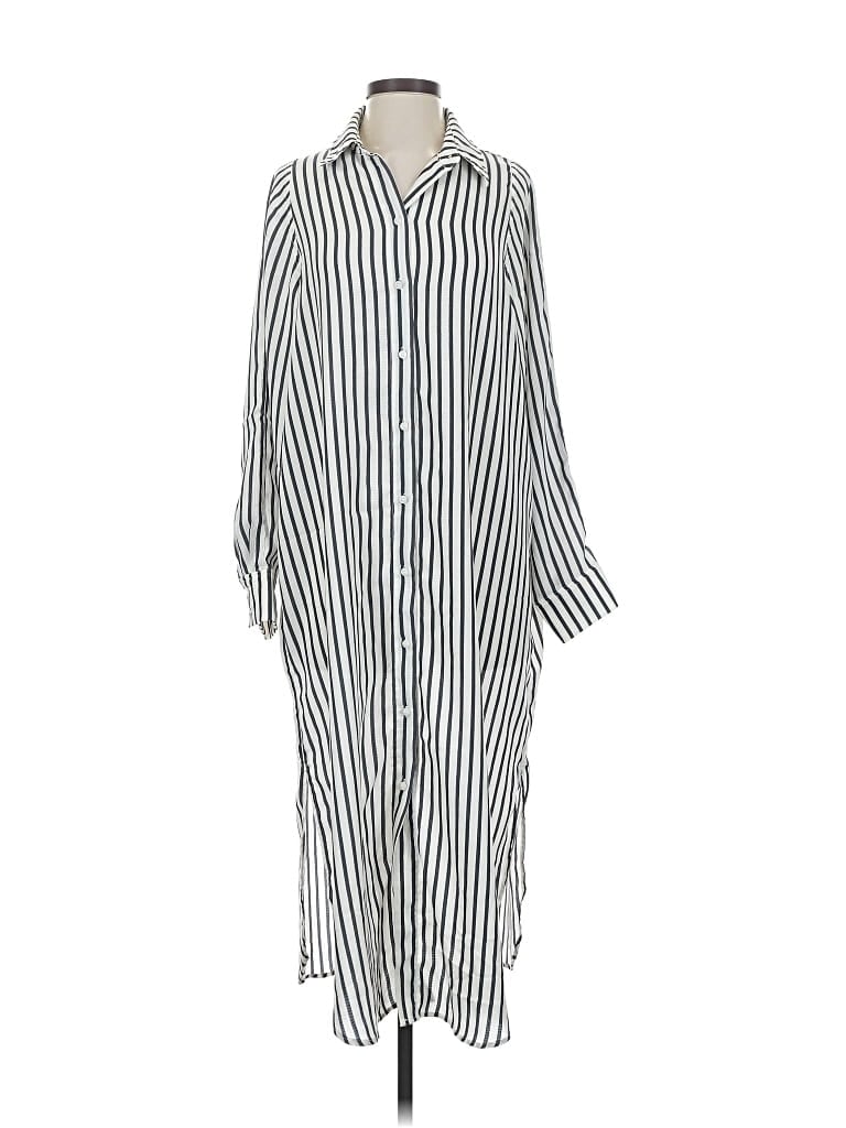 Pre-owned H&m Casual Dress In White