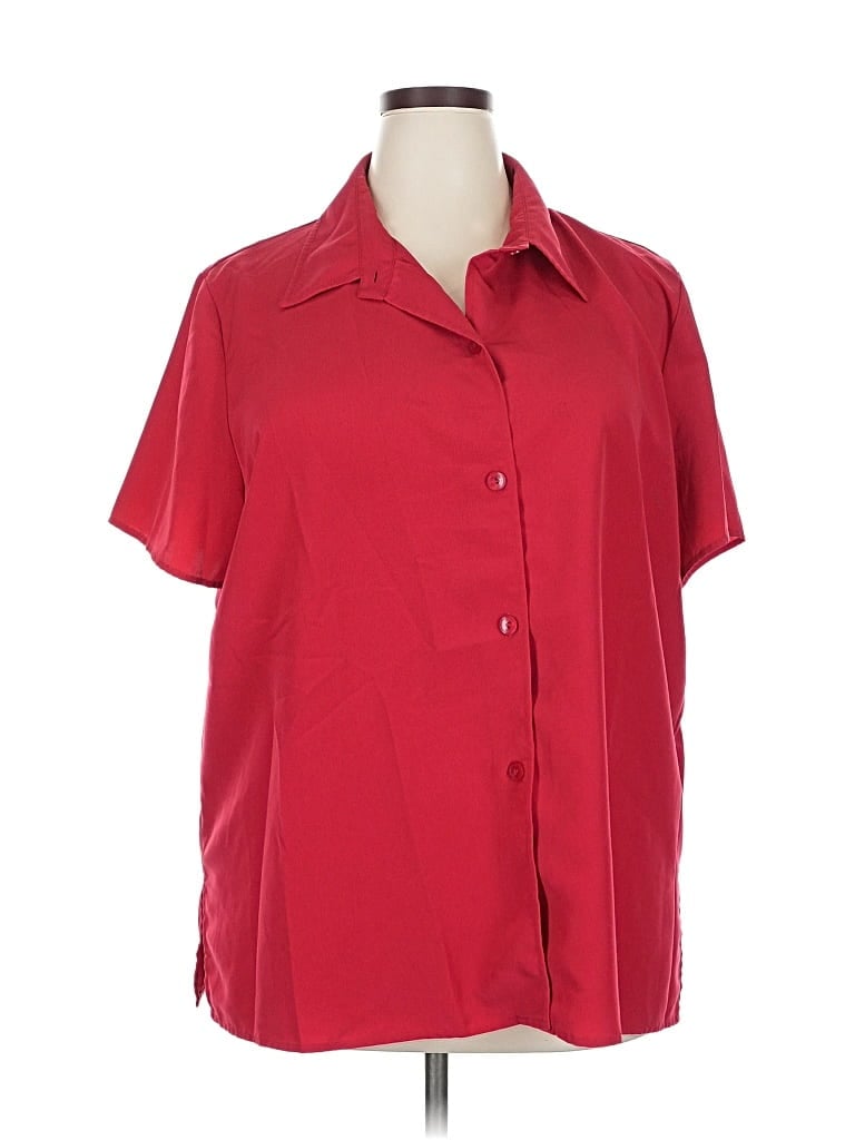 SUSAN GRAVER Pre-owned Short Sleeve Blouse In Red