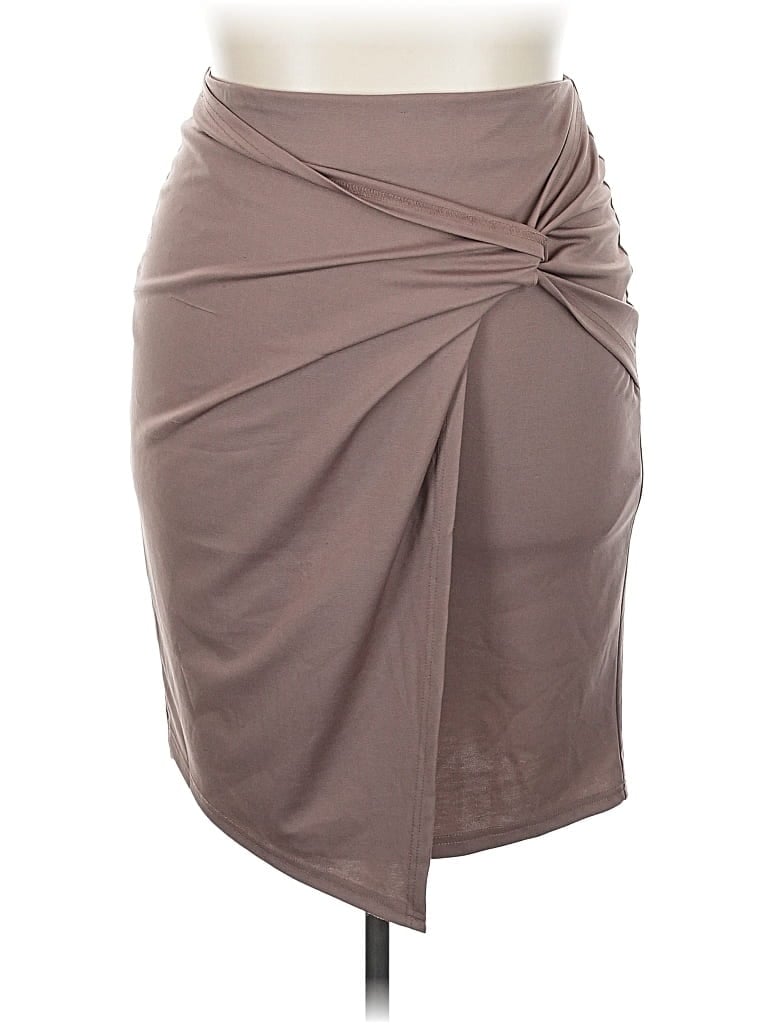 Pre-owned Kate Kasin Formal Skirt In Gray