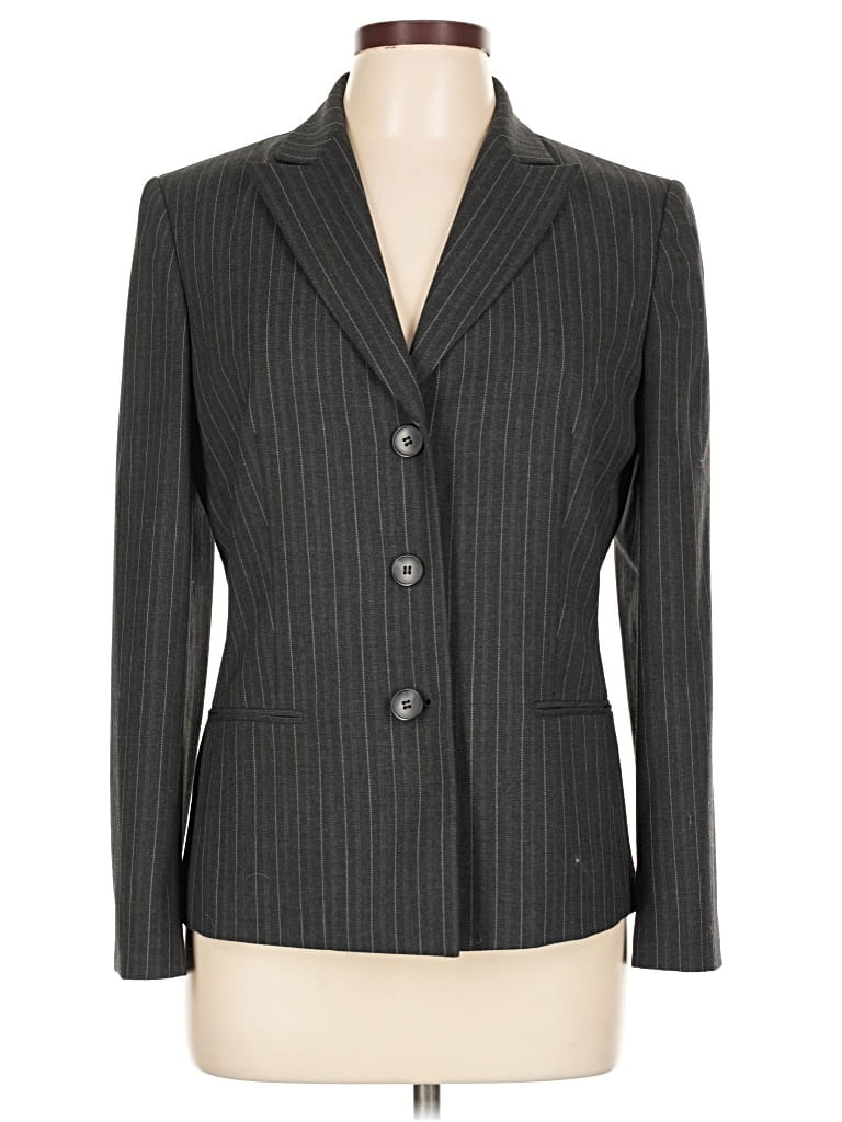 Pre-owned Ann Taylor Loft Blazer Jacket In Gray