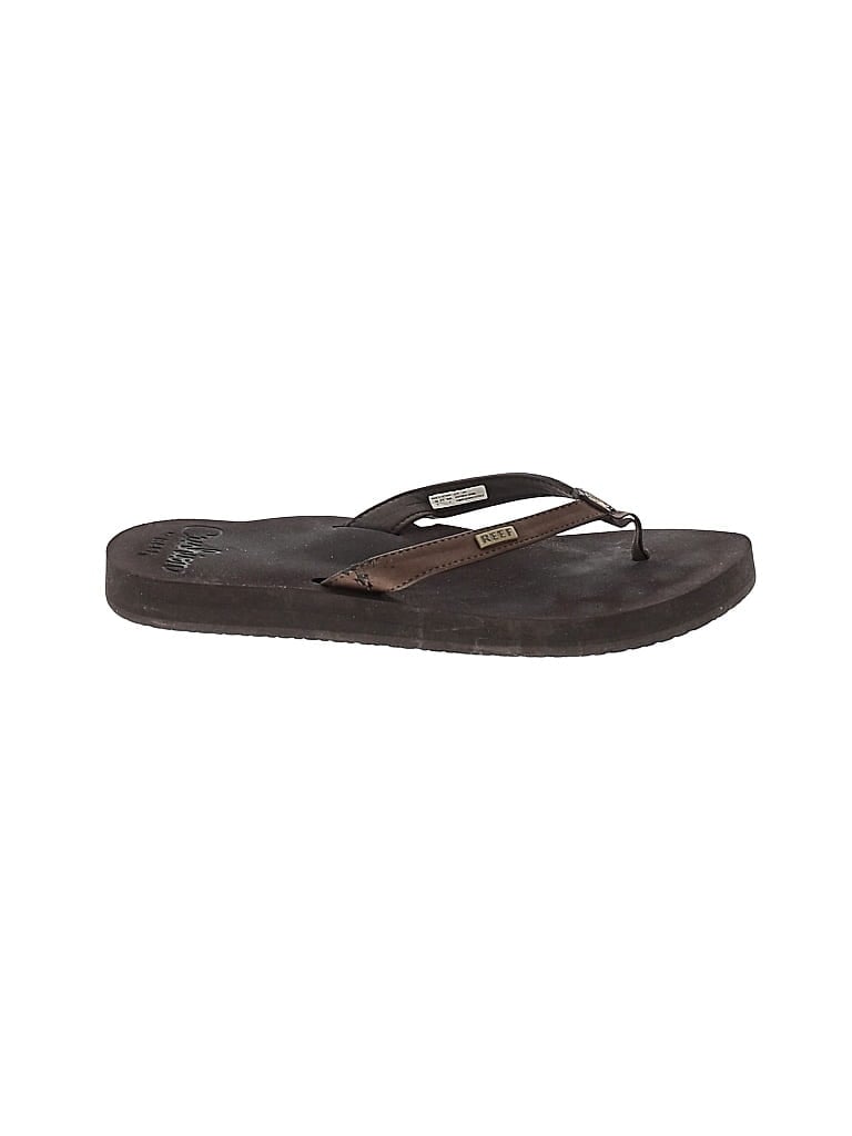 Pre-owned Assorted Brands Flip Flops In Brown