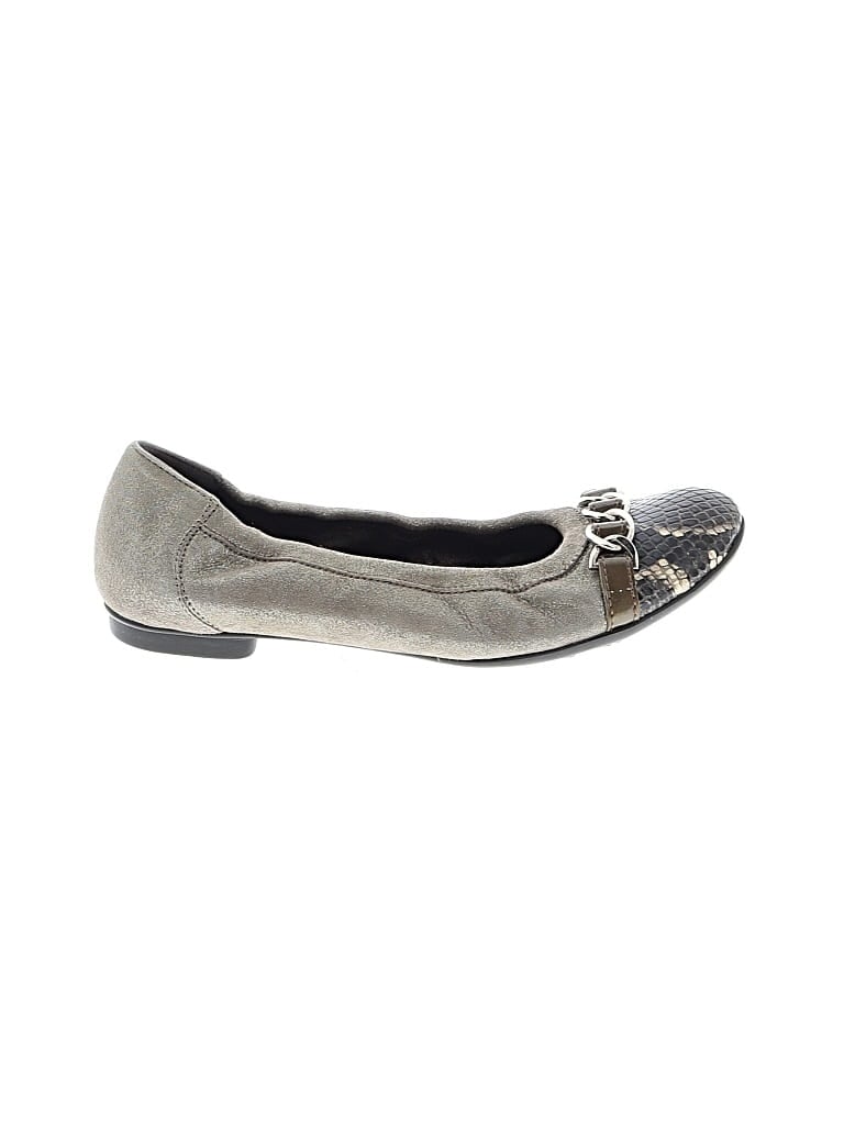 Pre-owned Agl Attilio Giusti Leombruni Flats In Gray