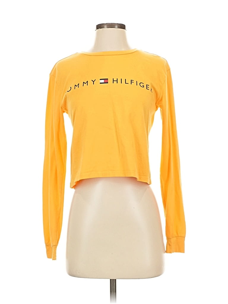 Pre-owned Tommy Hilfiger Long Sleeve T-shirt In Yellow