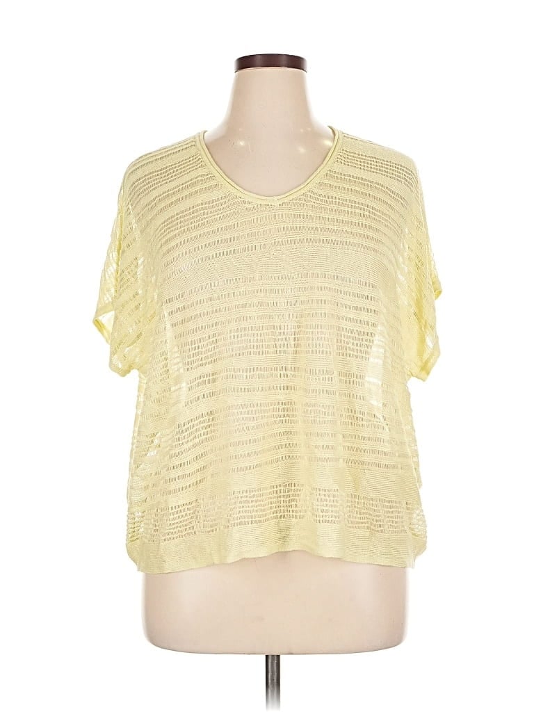 Pre-owned Purejill Short Sleeve T-shirt In Yellow