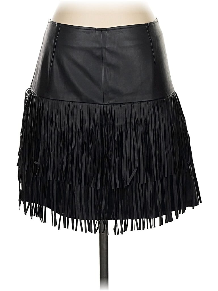 TROUVE Pre-owned Faux Leather Skirt In Black