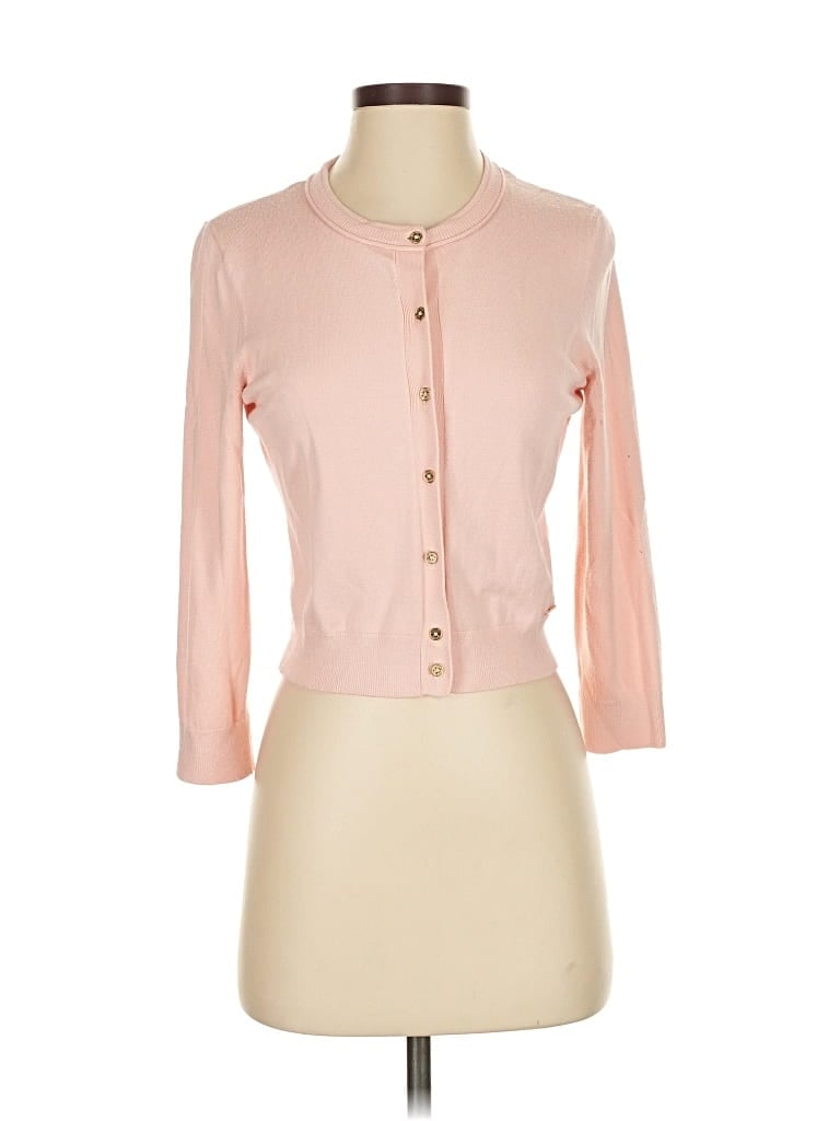 Pre-owned Calvin Klein Cardigan Sweater In Pink