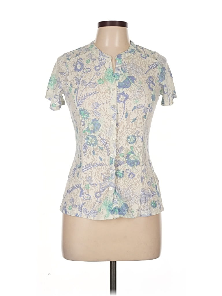 Click to view more detailed imagery on our partner's website Pre-owned Profile Short Sleeve Blouse In White