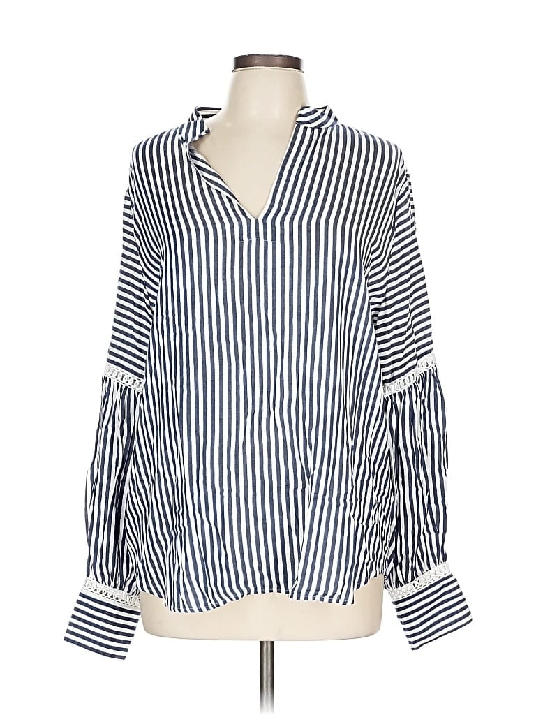 ANN TAYLOR Pre-owned 3/4 Sleeve Blouse In Blue