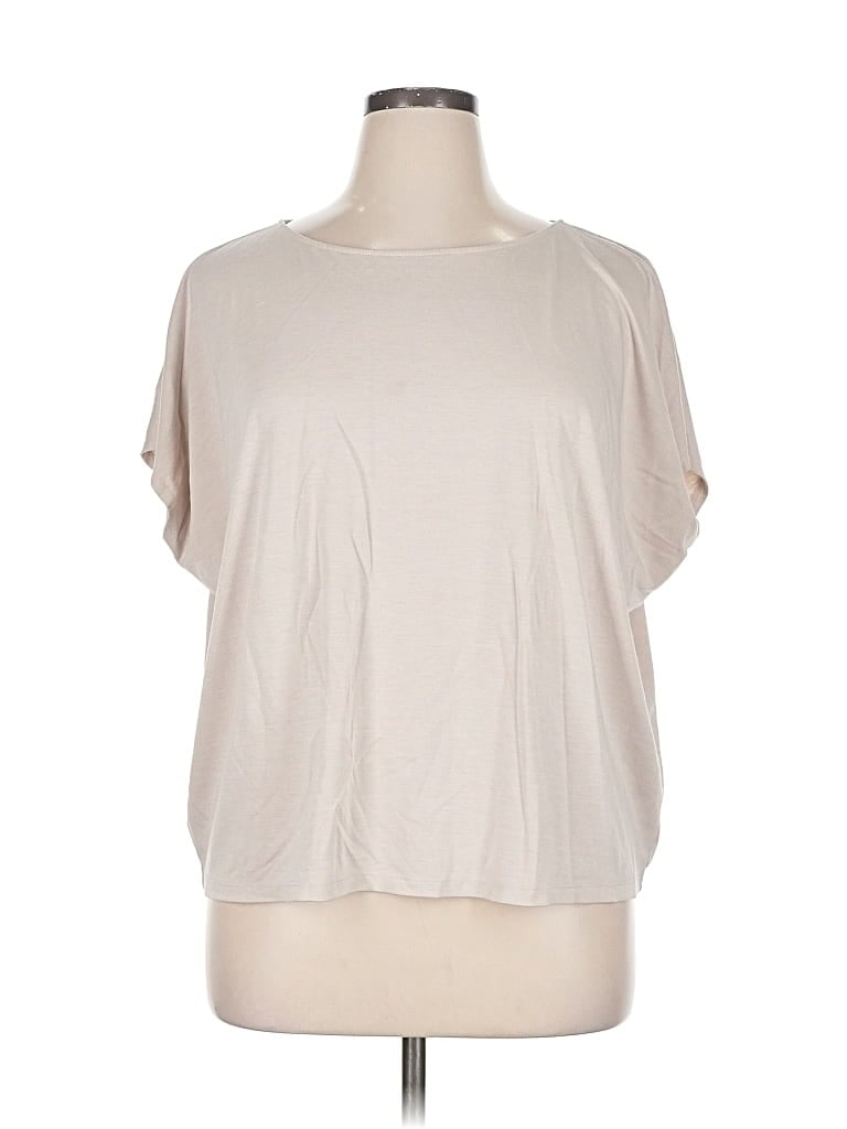 Pre-owned Ann Taylor Factory Short Sleeve T-shirt In Gray