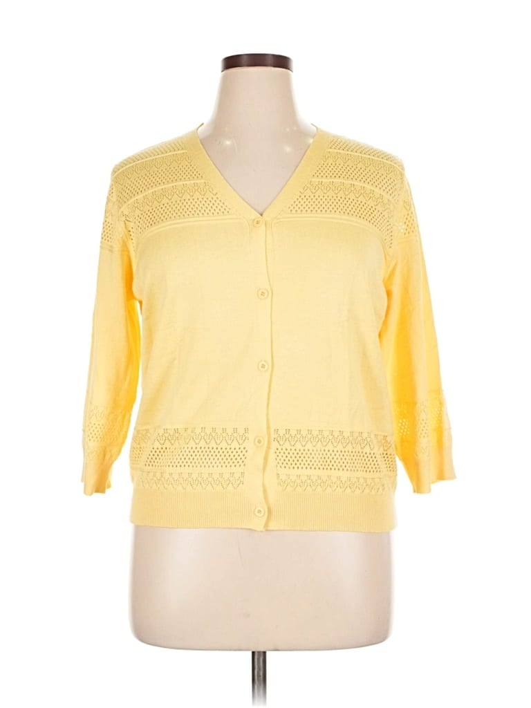 Pre-owned Grace Karin Cardigan Sweater In Yellow