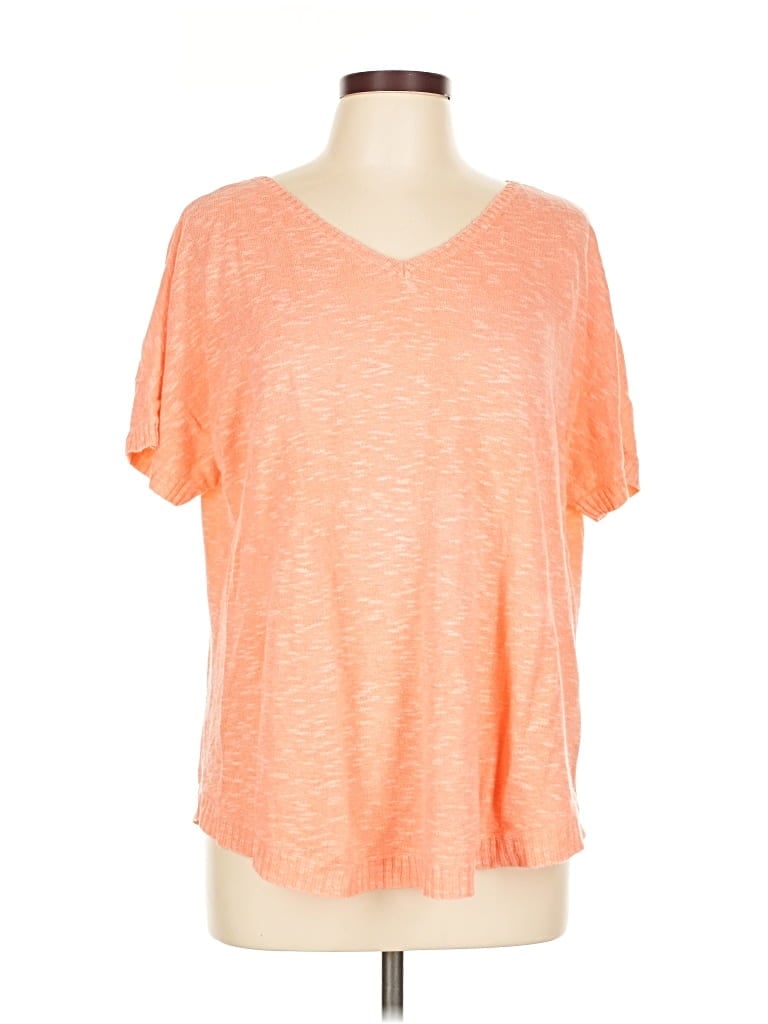 Pre-owned Eileen Fisher Cardigan Sweater In Orange