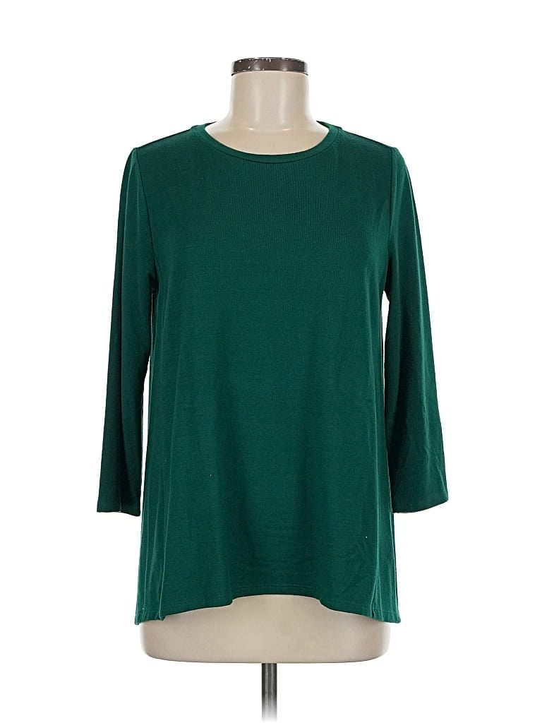 Pre-owned Ann Taylor Loft 3/4 Sleeve T-shirt In Green