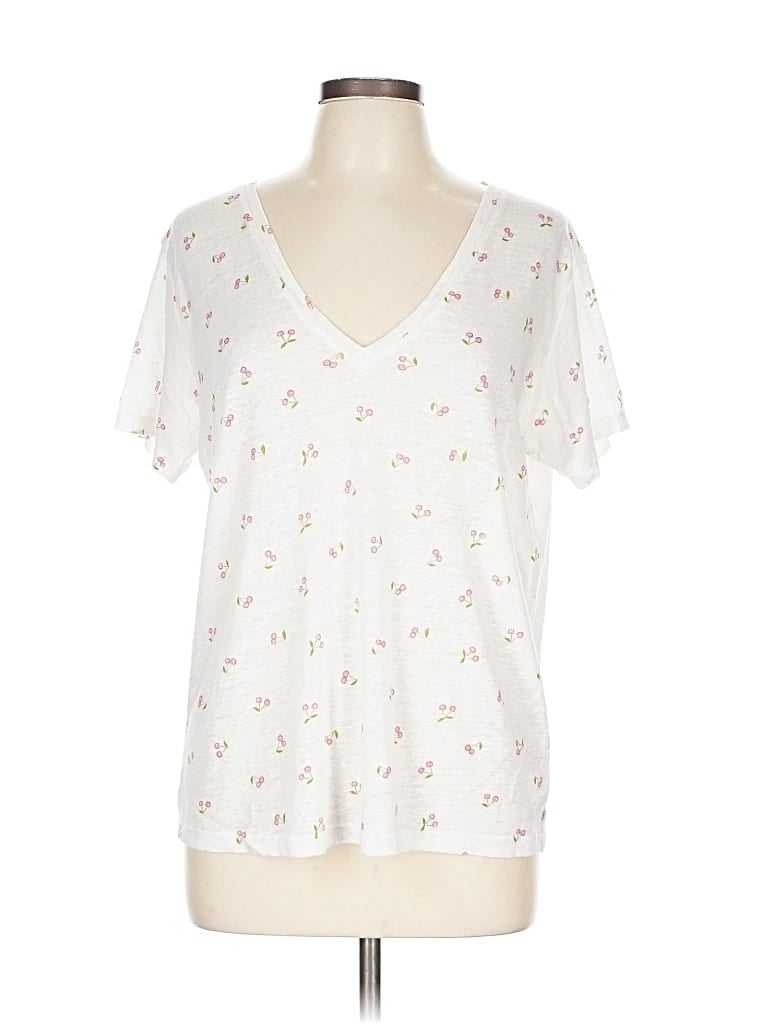 Pre-owned Rails Short Sleeve Blouse In White