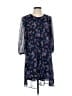 Calvin Klein 100% Polyester Floral Blue Casual Dress Size 4 - photo 1