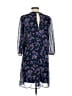 Calvin Klein 100% Polyester Floral Blue Casual Dress Size 4 - photo 2