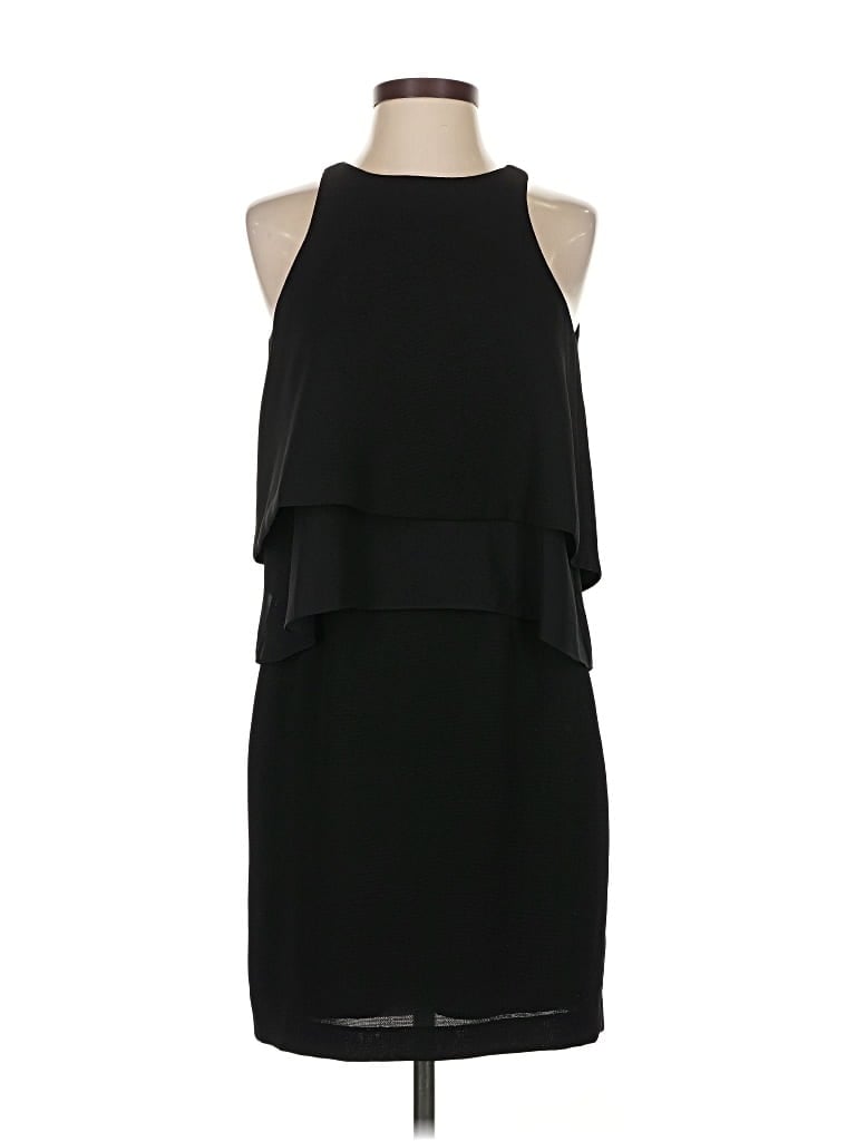 Club Monaco Cocktail Dress - Sheath: Black Solid Pattern Dresses - Used - Size 00