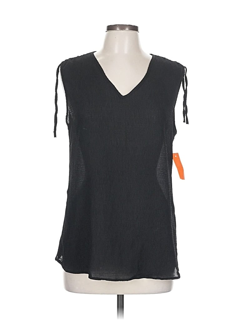 Pre-owned Coco + Carmen Sleeveless Blouse In Black