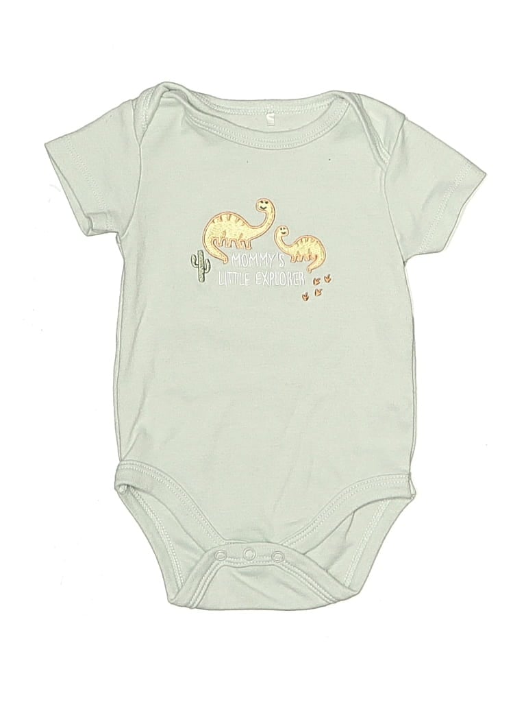 Pre-owned Kyle & Deena Babies' Short Sleeve Onesie In Green