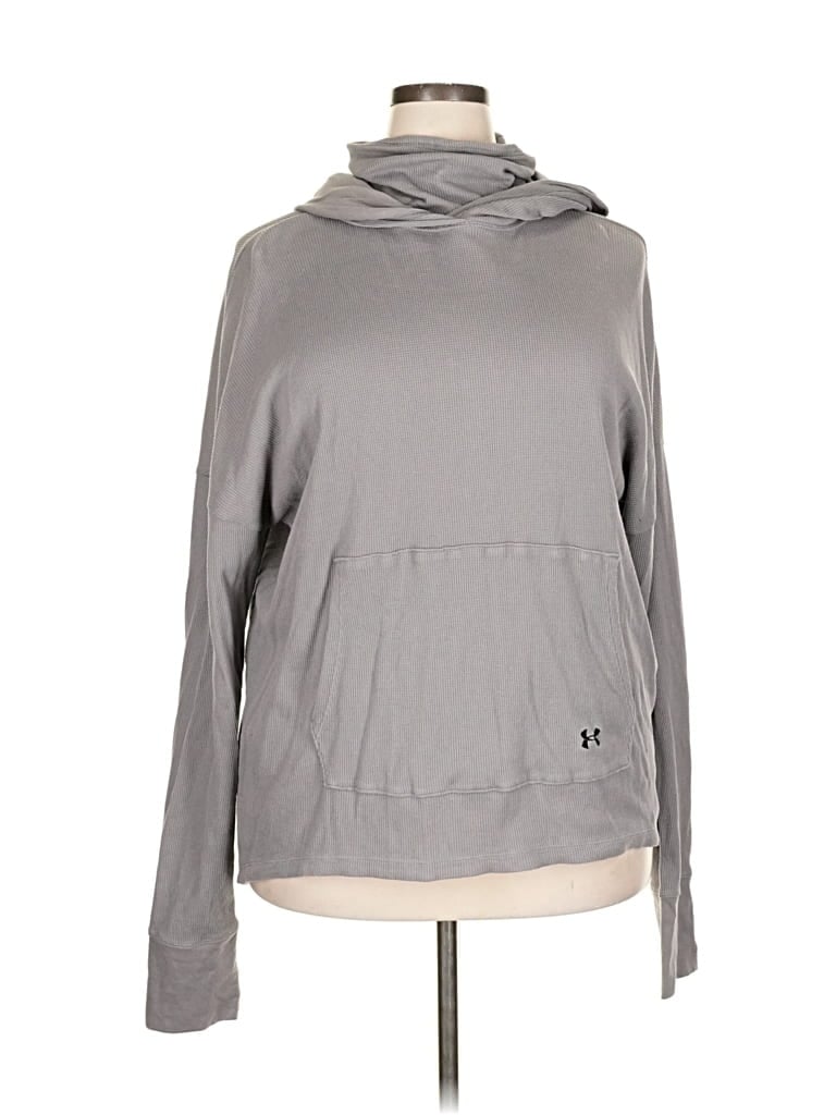 Pre-owned Under Armour Pullover Hoodie In Gray