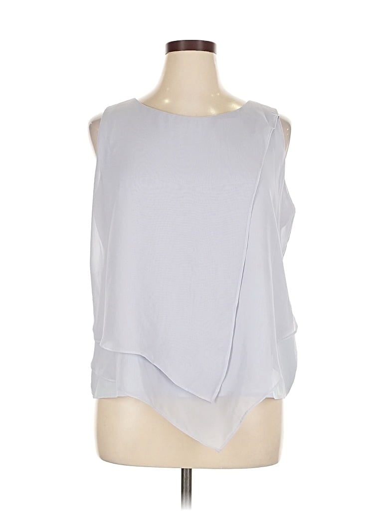 Pre-owned Calvin Klein Sleeveless Blouse In Gray