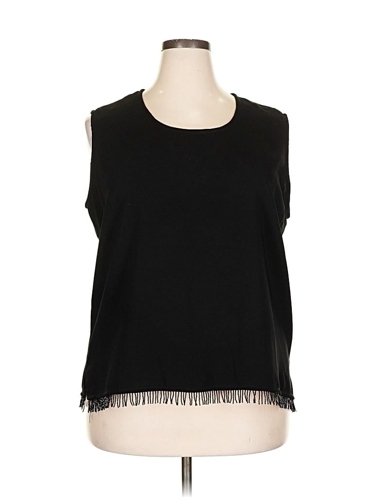 Click to view more detailed imagery on our partner's website Pre-owned Caroline Rose Sleeveless Blouse In Black